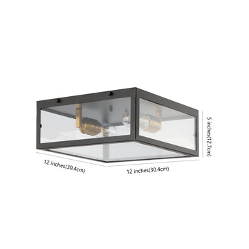 Grayson 12" Metal/Glass LED Flush Mount